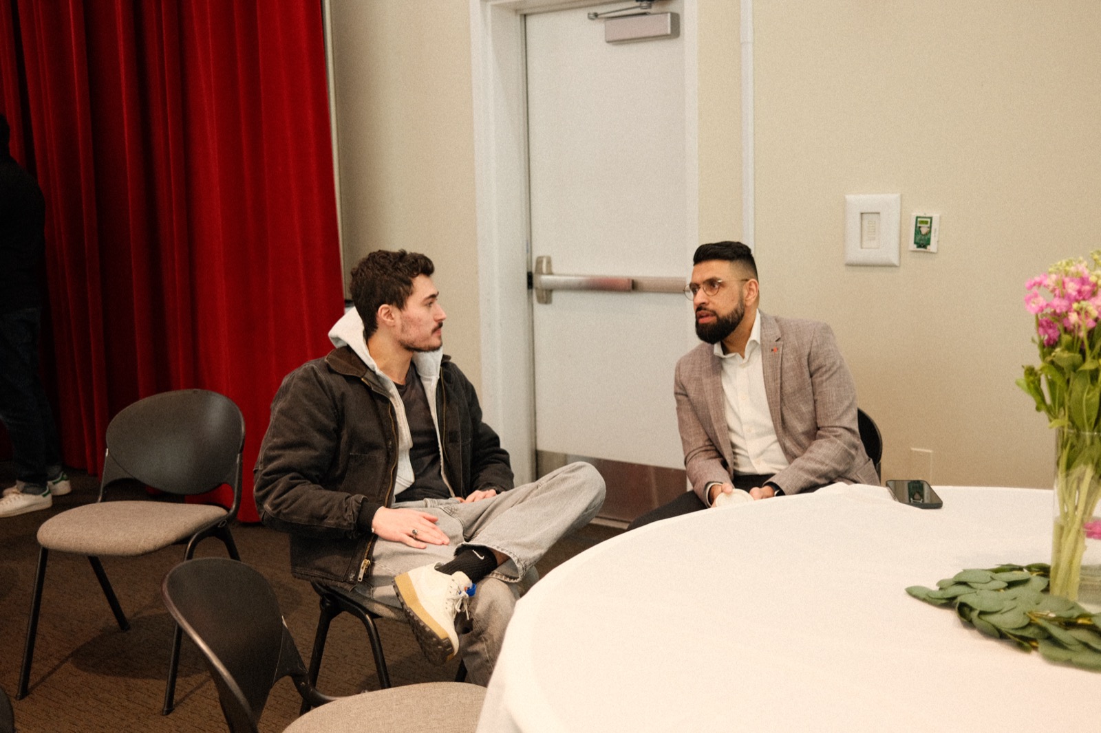 ABSA alumni networking at a conference